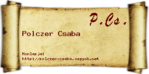 Polczer Csaba névjegykártya